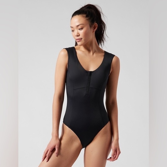 NWT! Athleta Black Deep Sea One Piece Swim Suit - Multiple Sizes 🩵 - Picture 1 of 11
